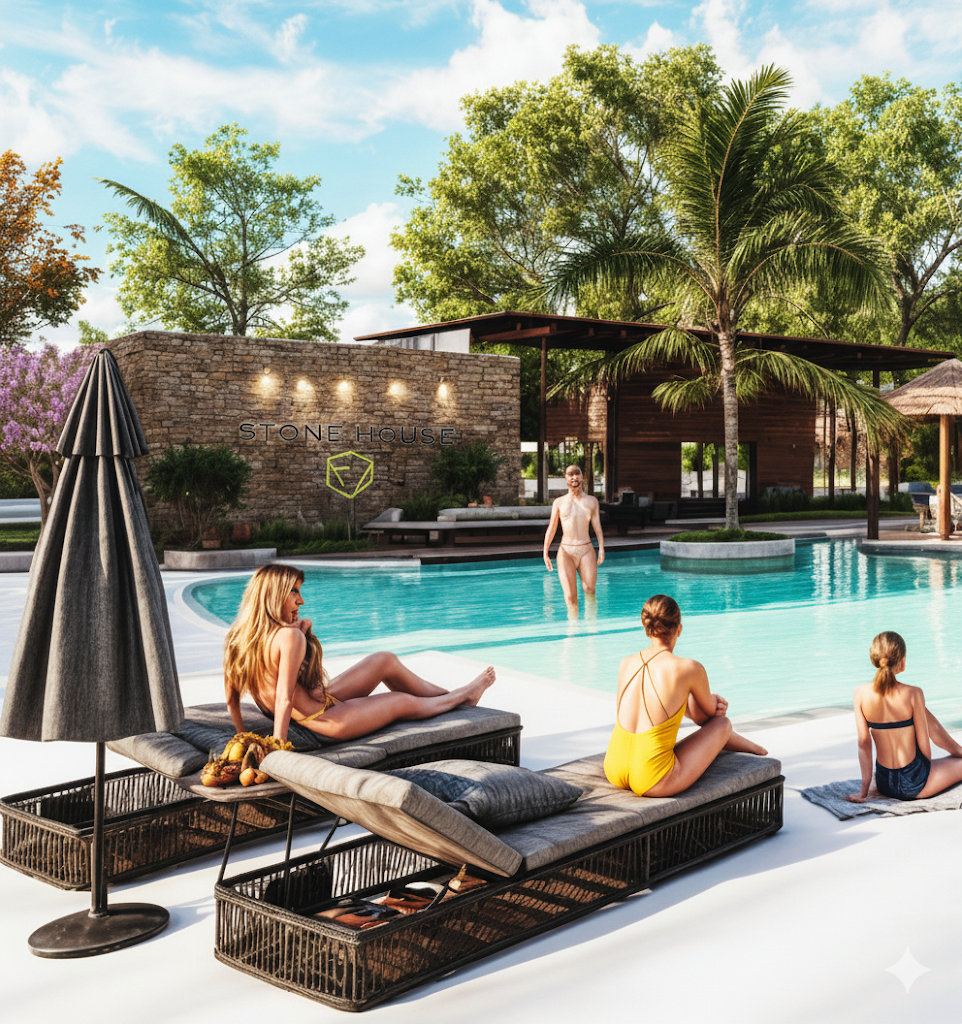 Vista interior de casa modelo en Stonehouse